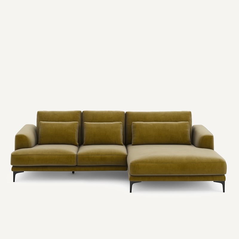 Am.pm Ecksofa Meridian Xl Rechts In Samt, Marsile