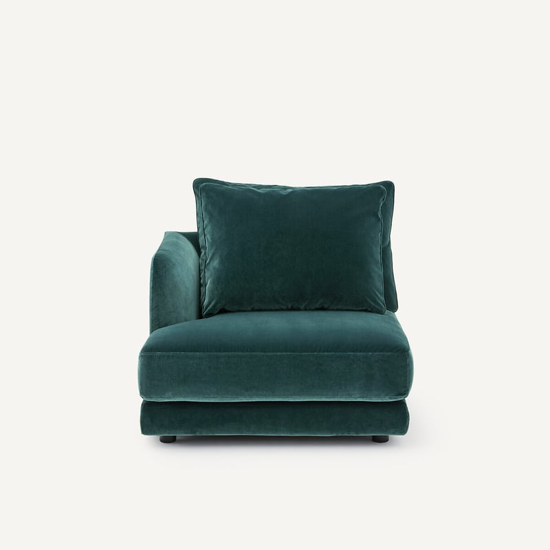Am.pm Linkes Sofa-halbmodul, Modular, Aus Samt, Tiberio