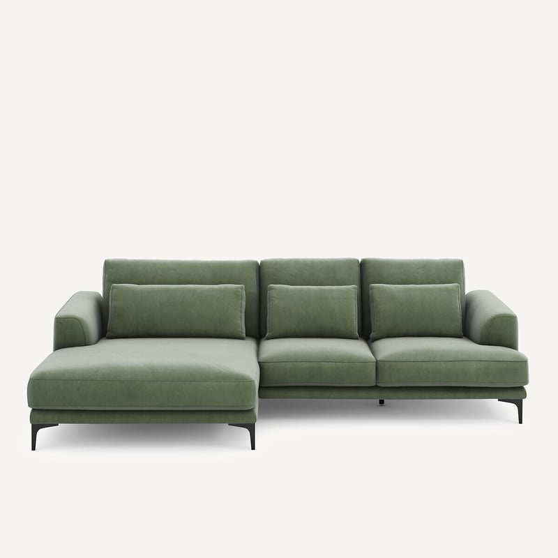 Am.pm Ecksofa Meridian Xl Links In Velours, Marsile