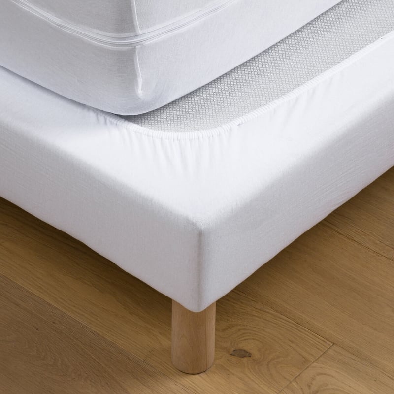 Bettüberwurf, Aus Baumwolljersey, Milbenabweisend, Max. Höhe 25 Cm