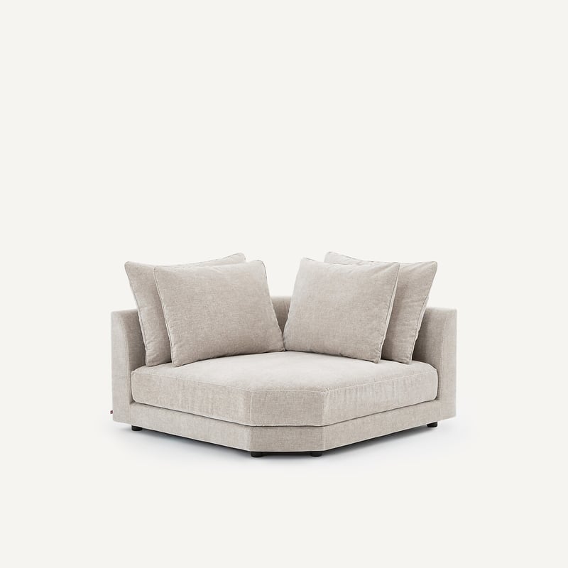 Am.pm Modulares Ecksofa Aus Chenille-velours, Tiberio