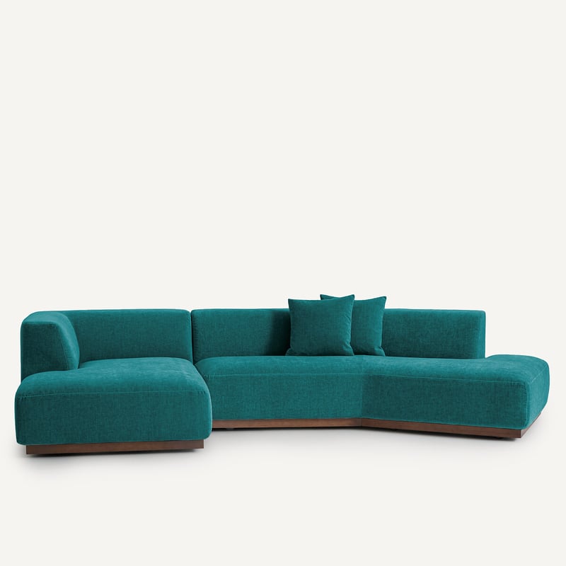 Am.pm Ecksofa Links Offen Velours Chenille, Jacopo
