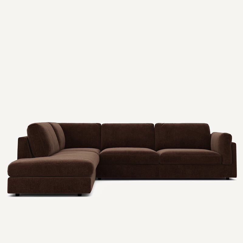 Am.pm Ecke Umwandelbare Chaiselongue, Chenille-samt, César