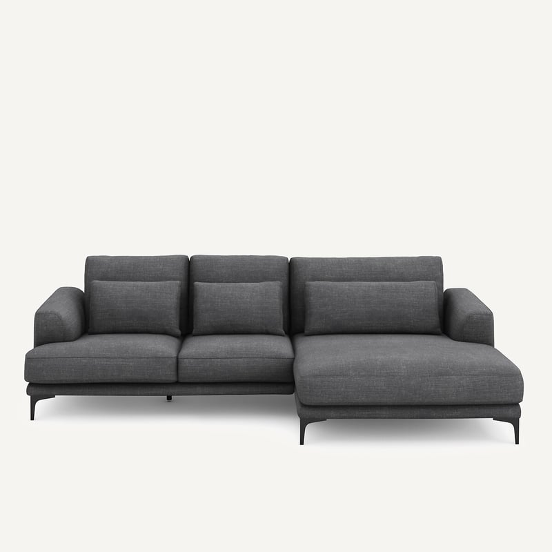 Am.pm Ecksofa Meridian Xl Rechts Aus Baumwolle Und Leinen, Marsile
