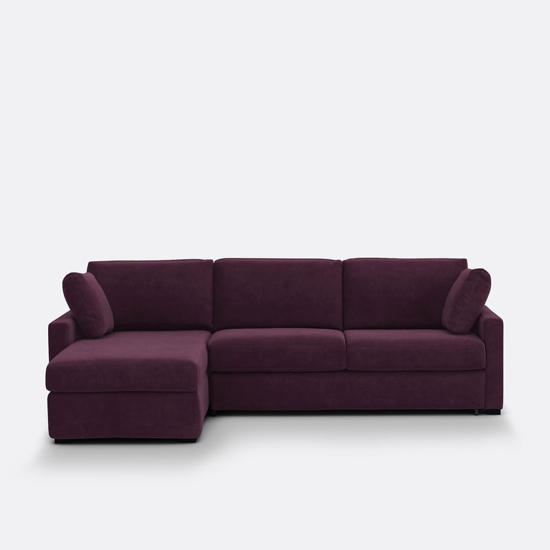 4-sitzer Ecksofa Timor Mit Schlaffunktion, Velours, Comfort Bultex®