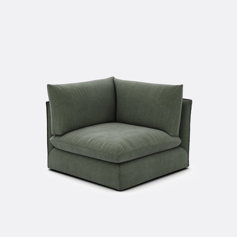 Eckelement Für Ein Modulares Sofa, Aus Strukturstoff, Malo
