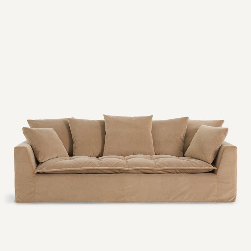 Am.pm Sofa Aus Stonewashed Velours, Otavia