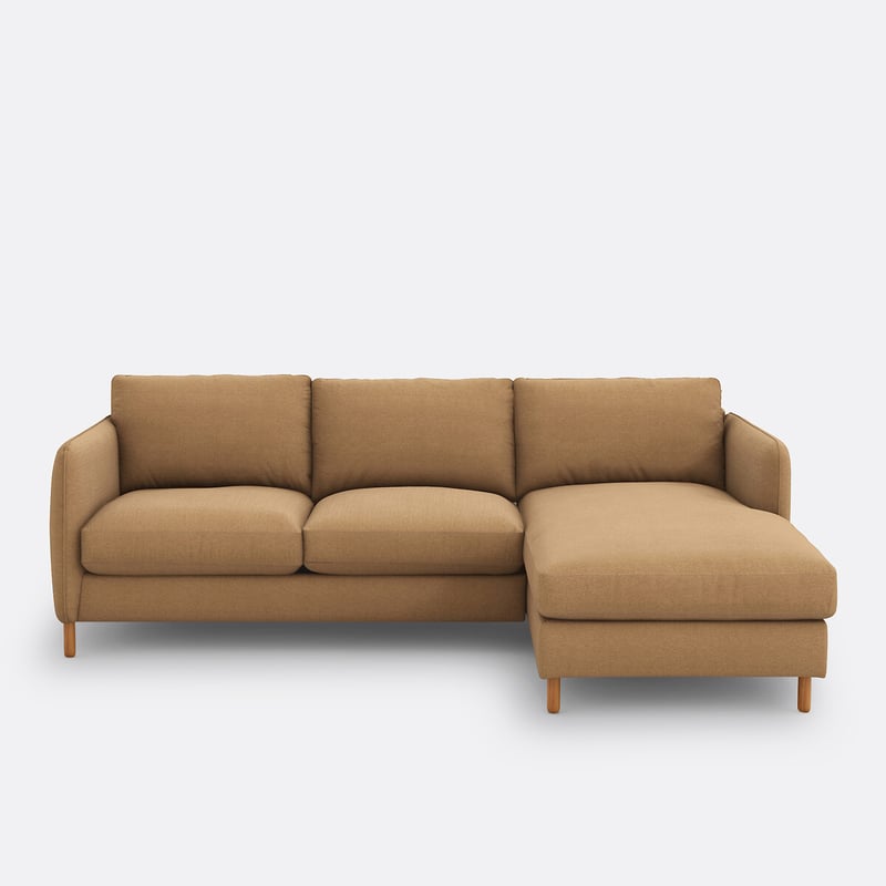 Ecksofa Loméo, Rechtwinklig, 4-sitzer, Aus Polyester