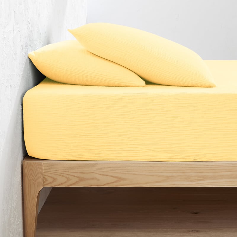 La Redoute Interieurs Fixleintuch Kumla Aus Baumwoll-musselin, Uni, Umschlag 30 Cm