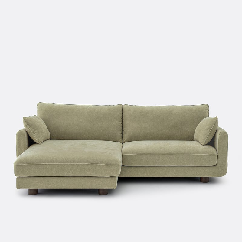 Wandecksofa, 3-sitzer, Aus Meliertem Polyester, Emilio