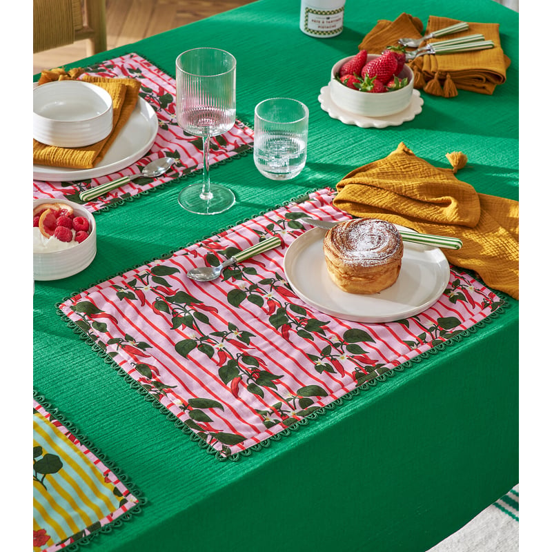 La Redoute Interieurs 2er-pack Tisch-sets Chili, Baumwoll-voile