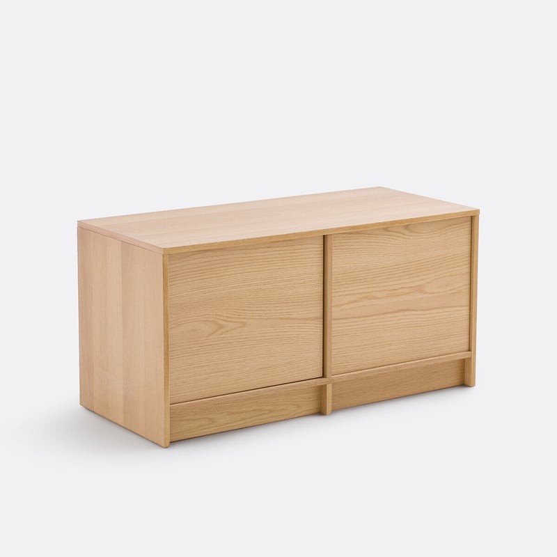 La Redoute Interieurs Modulares Niedriges Sideboard Mit Eichenfurnier, 2 Türen Senssia