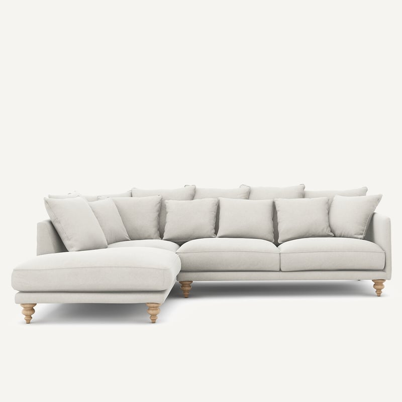 Am.pm Ecksofa Aus Leinenvelours, Lazare