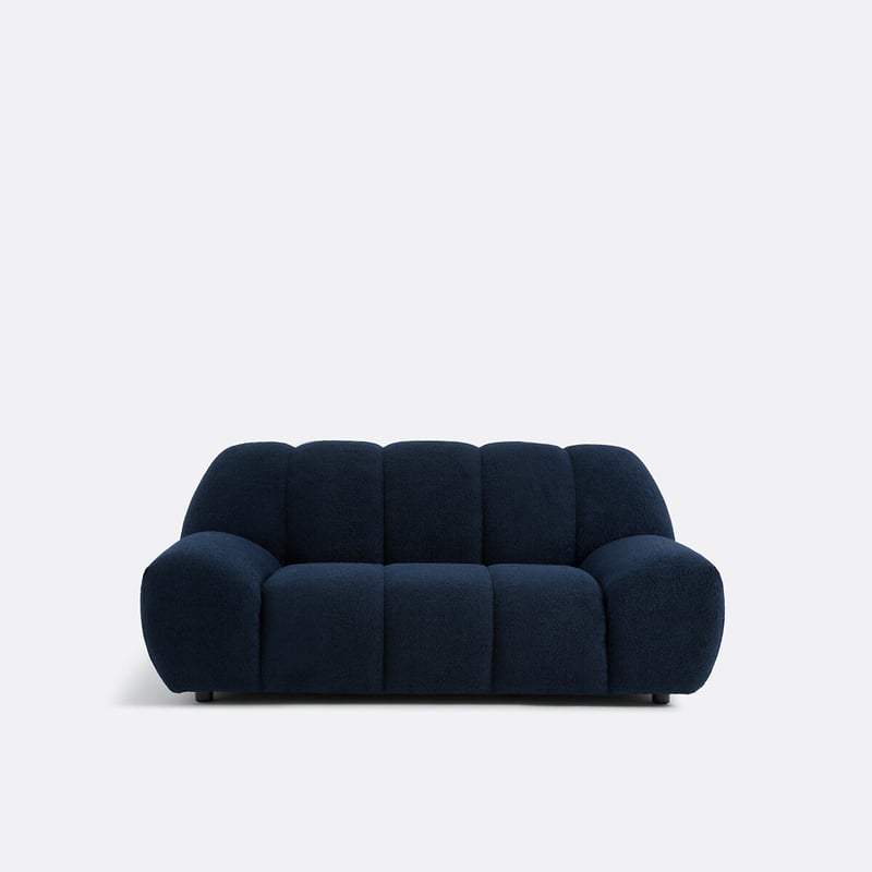 Sofa Mit Dickem Bouclé-bezug, 2-sitzer, Nuria