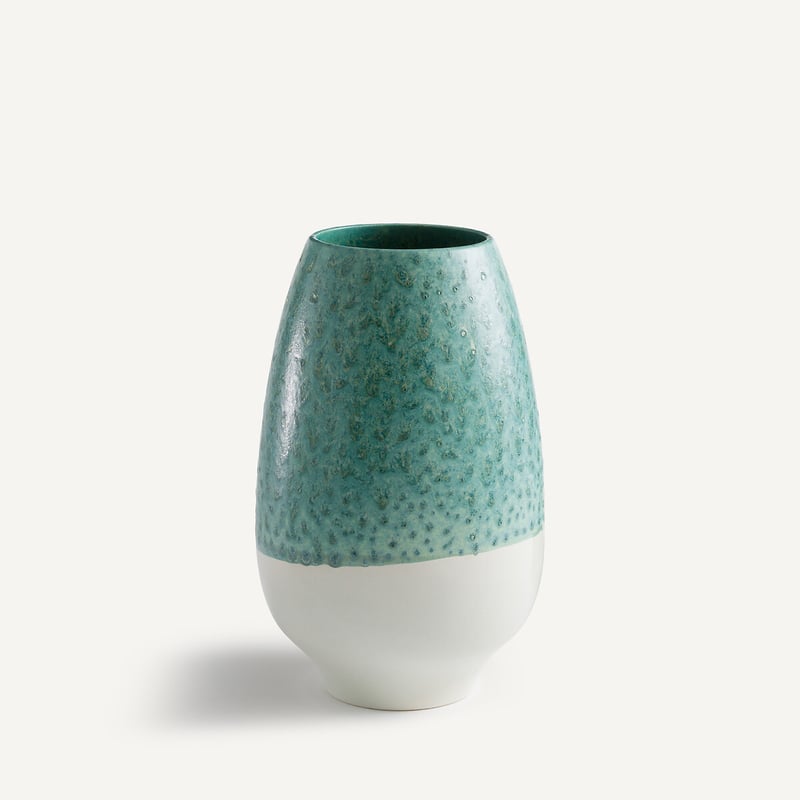 Am.pm Zweifarbige Vase Dolo Aus Glasiertem Steingut
