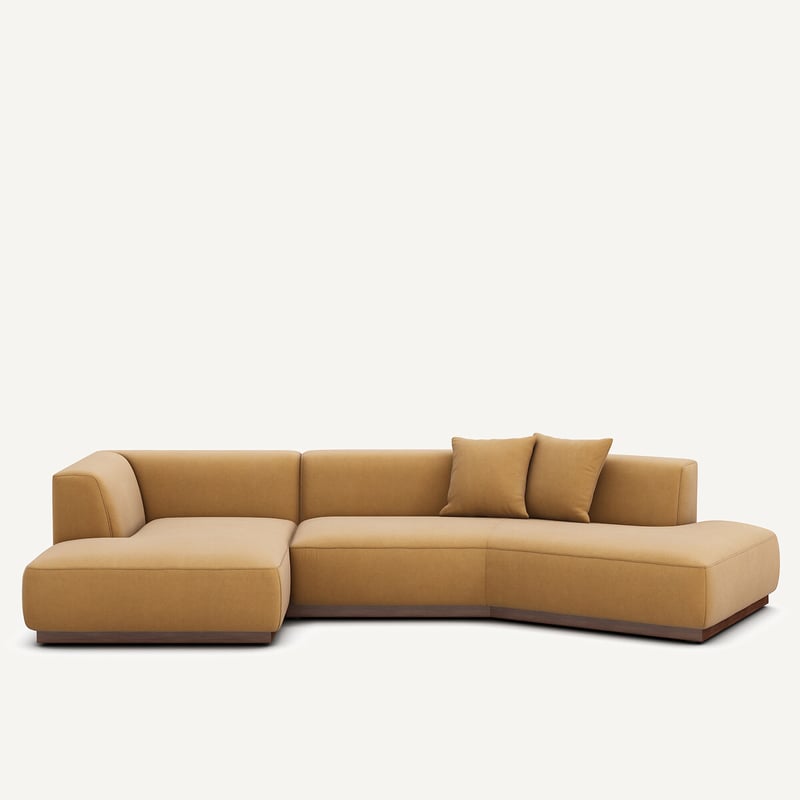 Am.pm Offenes Linkes Ecksofa In Leinenvelours, Jacopo