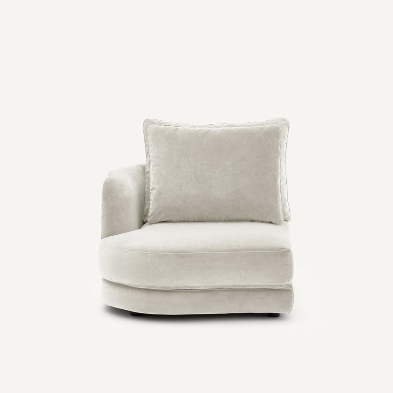 Am.pm Linkes Sofa-halbmodul, Modular, Aus Leinenvelours, Tiberio