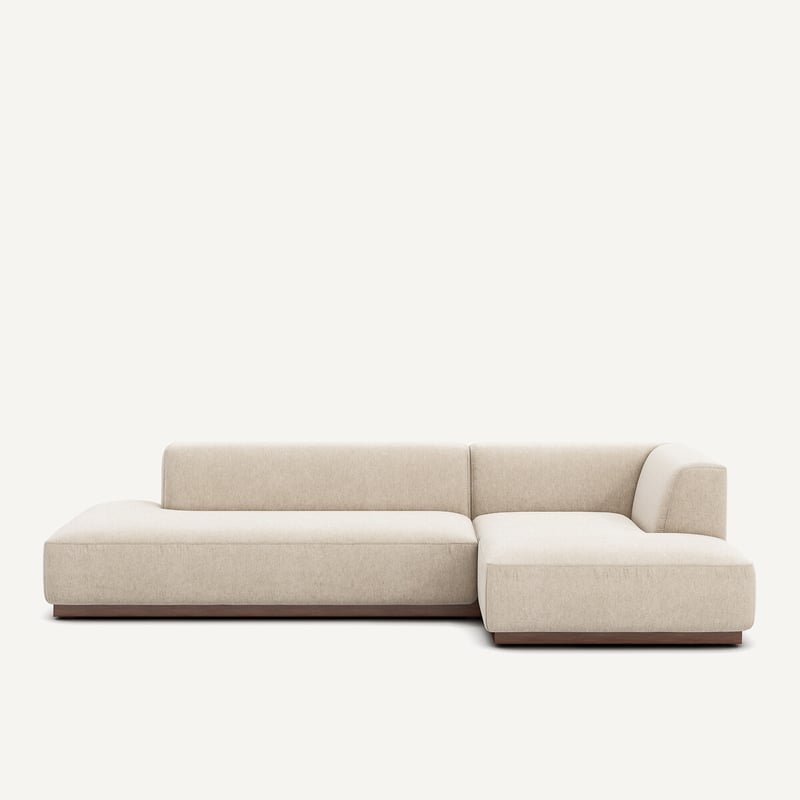Am.pm Xl-ecksofa Jacopo Mit Ecke Rechts, Meliertes Gewebe