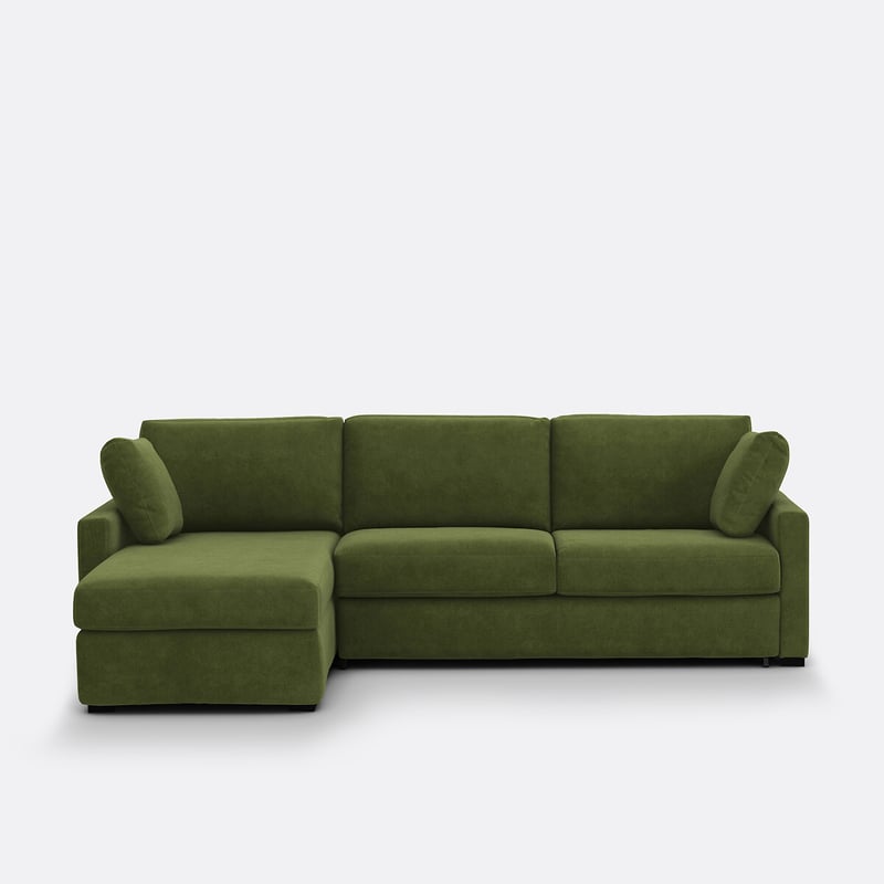 4-sitzer-ecksofa Timor Mit Schlaffunktion, Velours, Schaumstoff