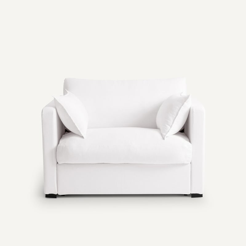 Am.pm 2-sitzer-sofa, Umwandelbar, Aus Geknittertem Leinen, Neo Kinkajou