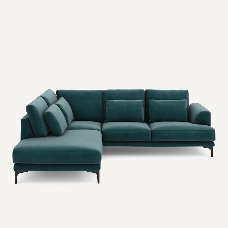 Am.pm Geschlossenes Ecksofa Marsile Mit Ecke Links, Samt