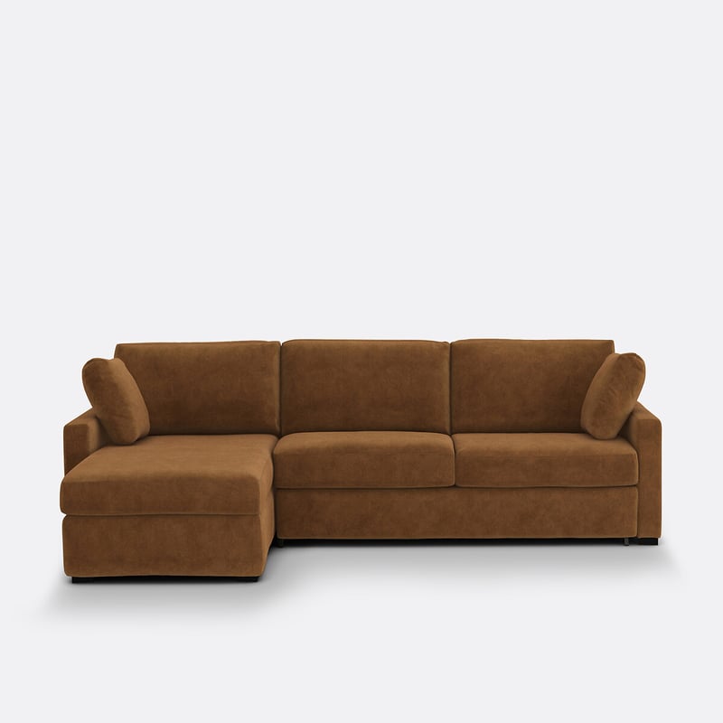 4-sitzer Ecksofa Timor Mit Schlaffunktion, Velours, Comfort Bultex®