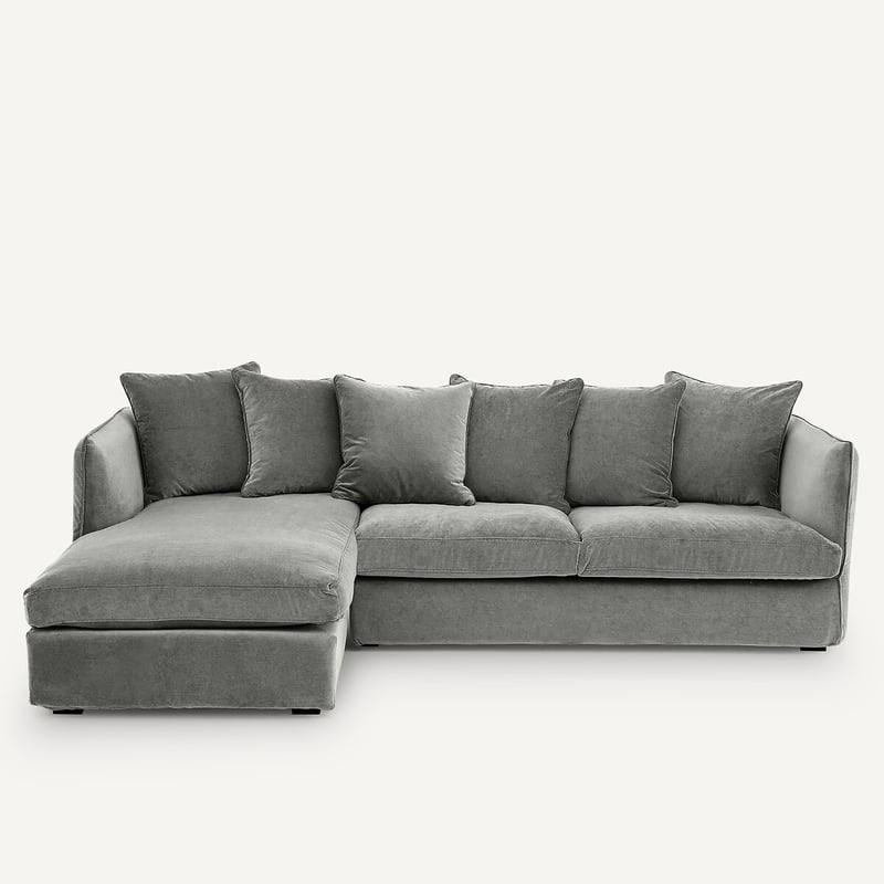 Am.pm Ecksofa Néo Chiquito, Samt Stonewashed
