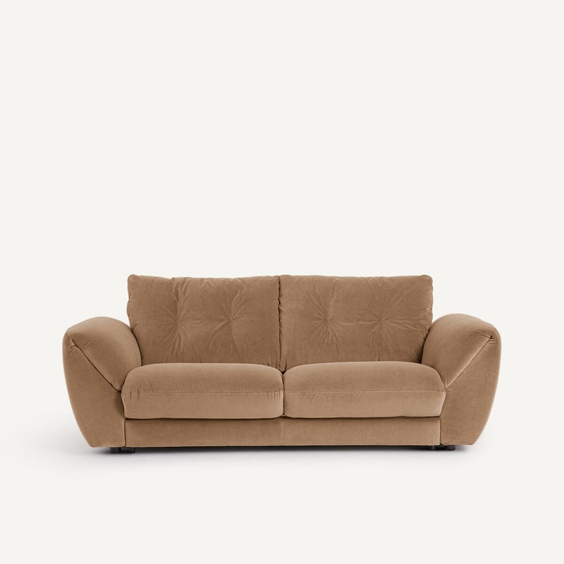 Am.pm 3-sitzer-sofa, Umwandelbar, Stonewashed-velours, Edgar