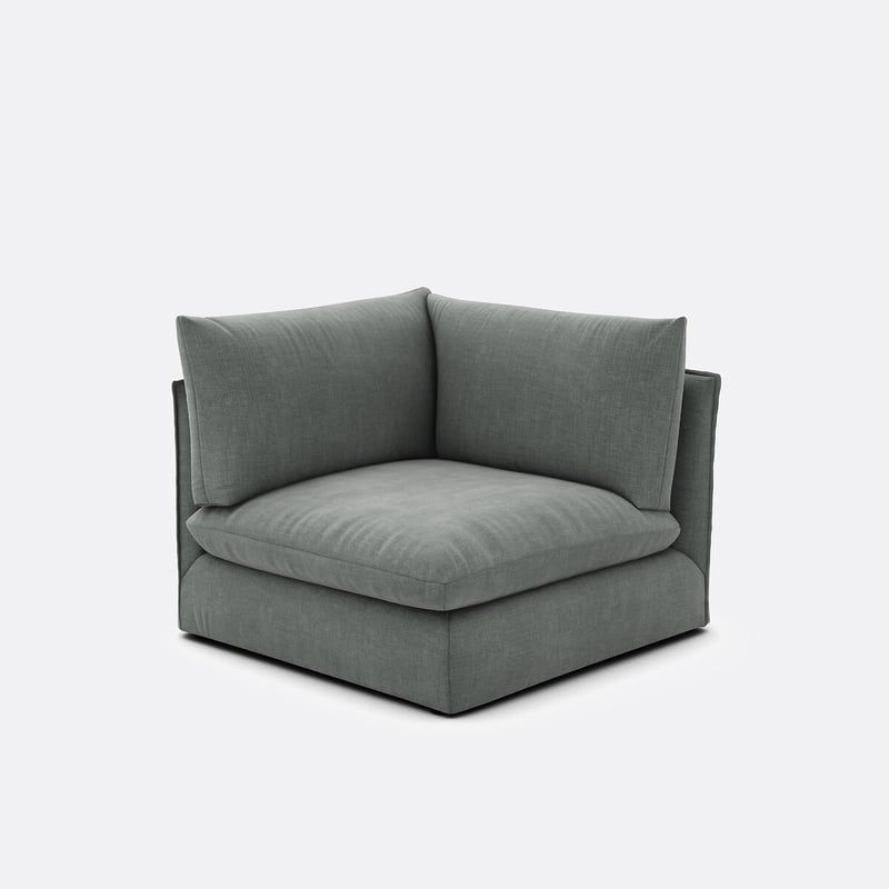 Eckelement Für Ein Modulares Sofa, Aus Strukturstoff, Malo