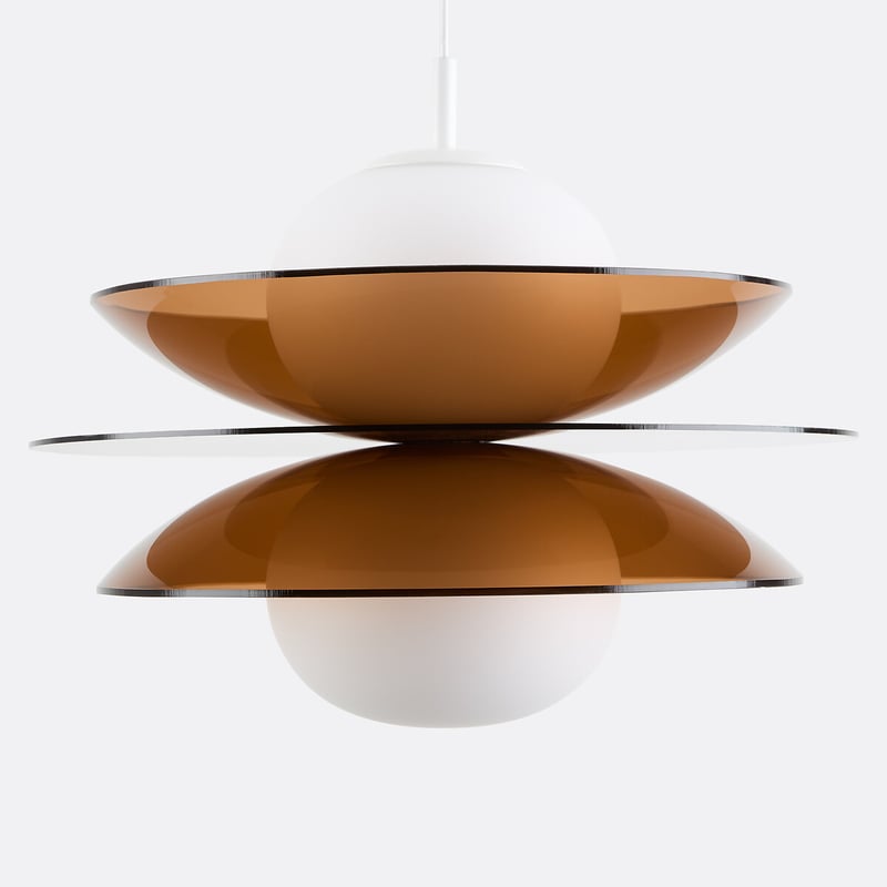 Hängeleuchte Okara, Aus Plexiglas Und Opalglas