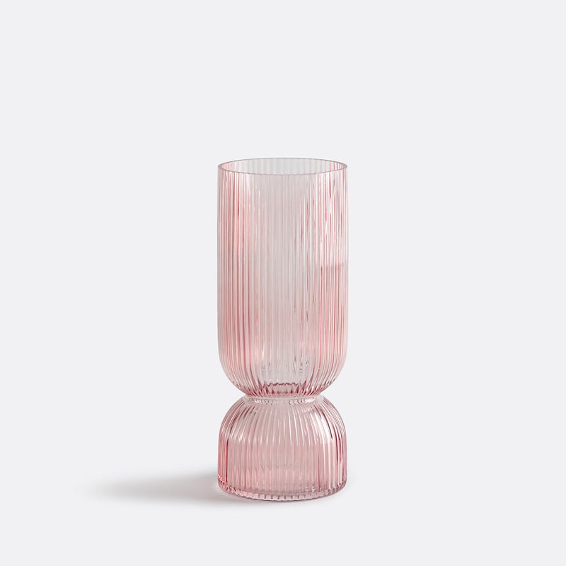La Redoute Interieurs Vase Valira, Rillenglas, H. 26 Cm
