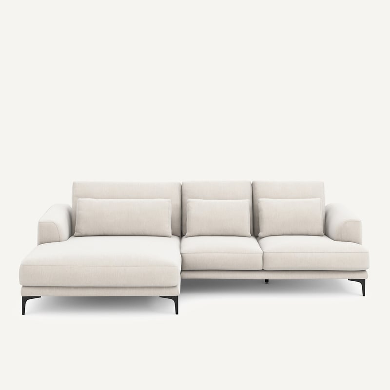 Am.pm Ecksofa Meridian Xl Links In Chenille-velours, Marsile