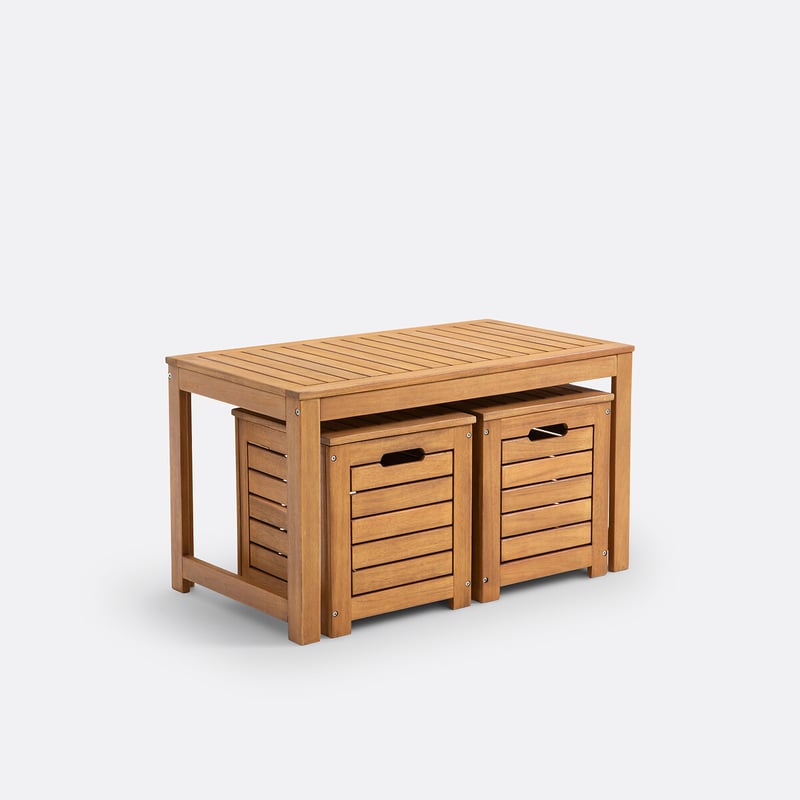Gartenbank Mit Boxen Garden, Akazie