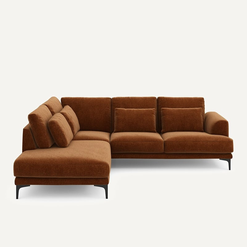 Am.pm Sofa, Linke Ecke, Geschlossen, Aus Chenille-samt, Marsile
