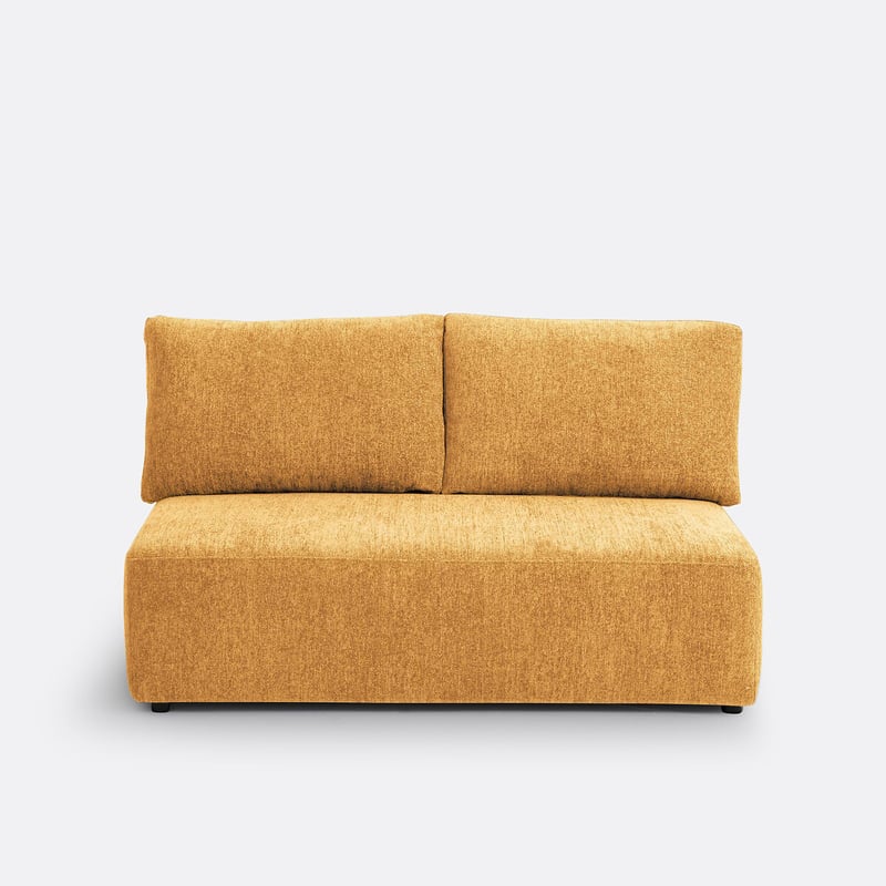 Modulare 2-sitzer-sitzbank Aus Chenille Meliert Monica