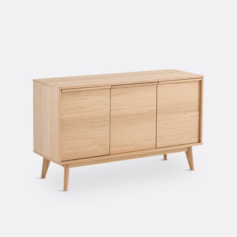 La Redoute Interieurs Sideboard Aram Mit 3 Türen, Eichenfurnier