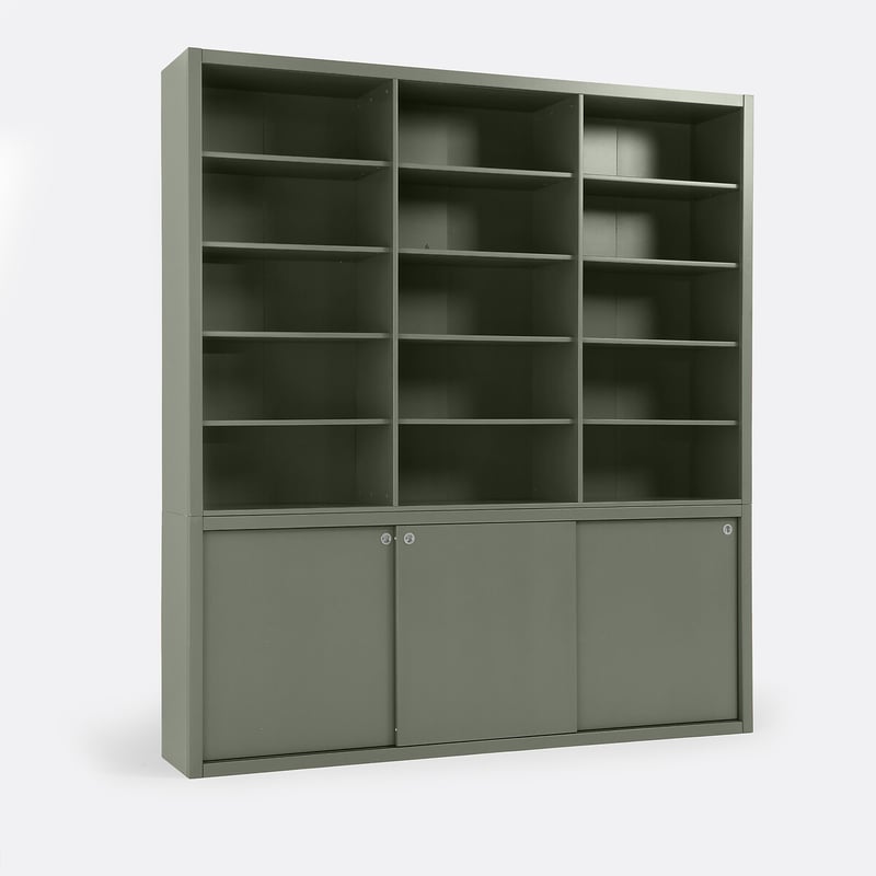 La Redoute Interieurs Bücherregal, Matte Lackierung, 15 Fächer Und 3 Türen, Alexandrie