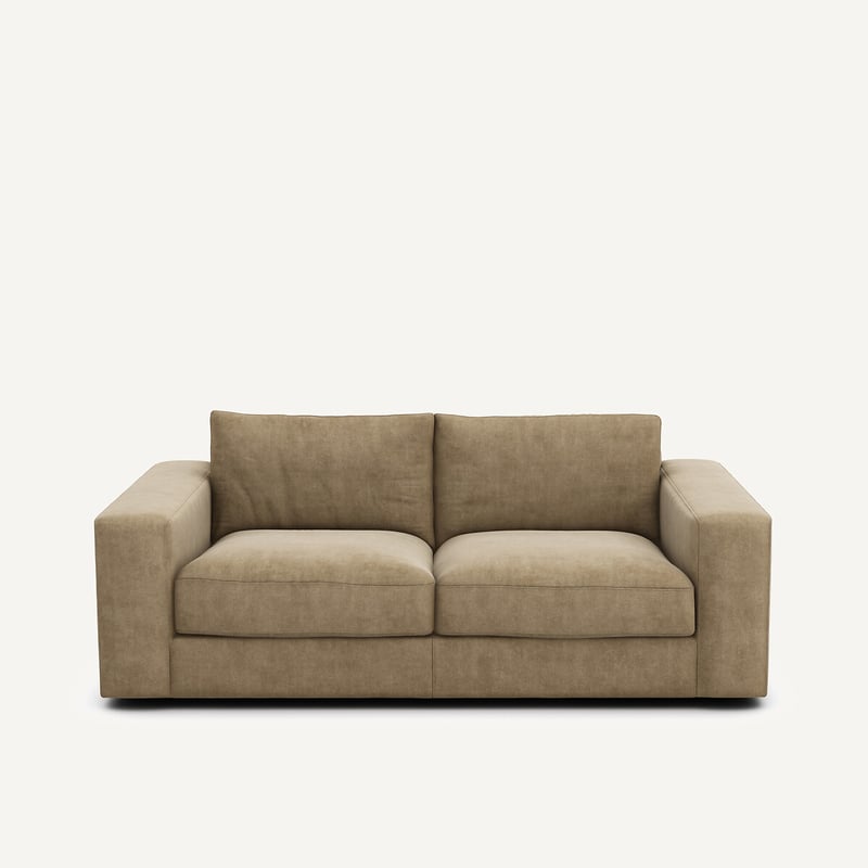 Am.pm Kompaktes 3-sitzer-sofa In Stonewashed Velours, Skander