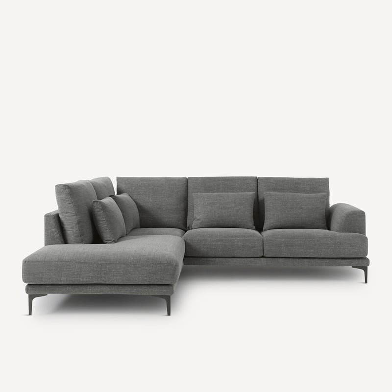 Am.pm Geschlossenes Ecksofa Marsile Mit Ecke Links, Baumwolle/leinen