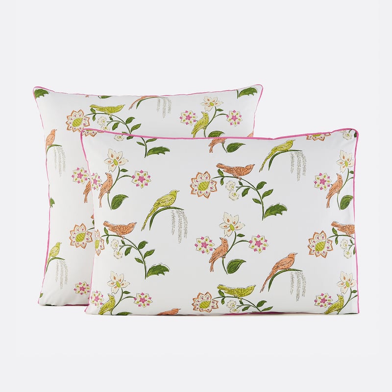 La Redoute Interieurs Kissenbezug Nora Aus Baumwollperkal Mit Vogel- Und Blumenprint