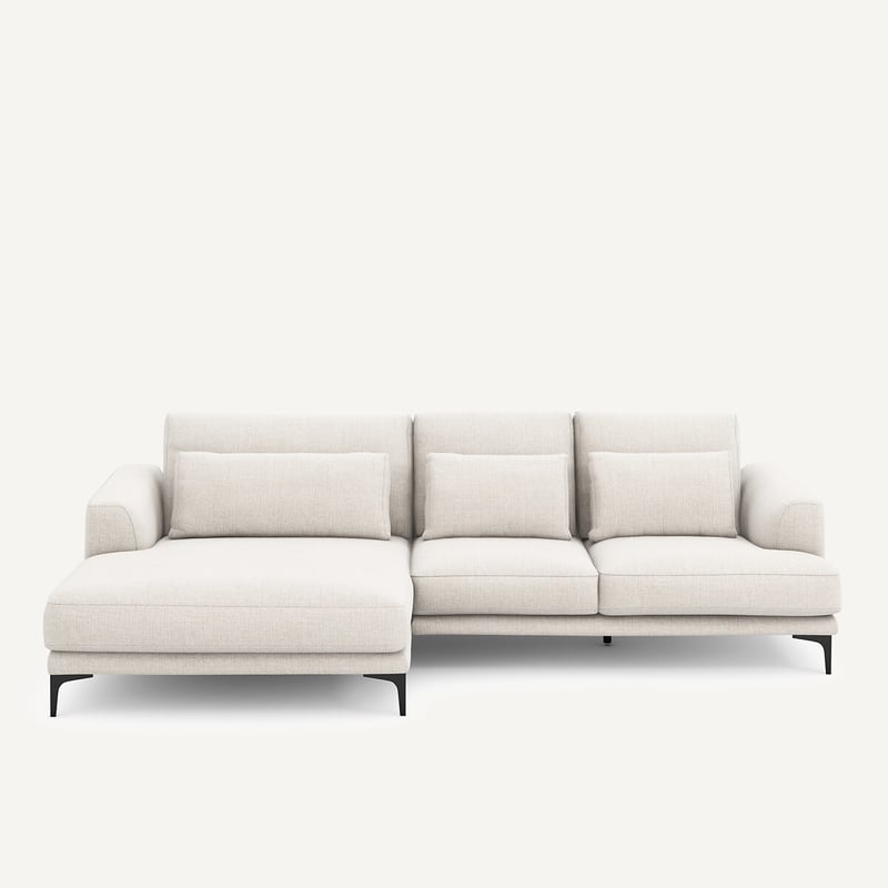 Am.pm Ecksofa, Meridian Xl Links, Aus Jaspé-stoff, Marsile