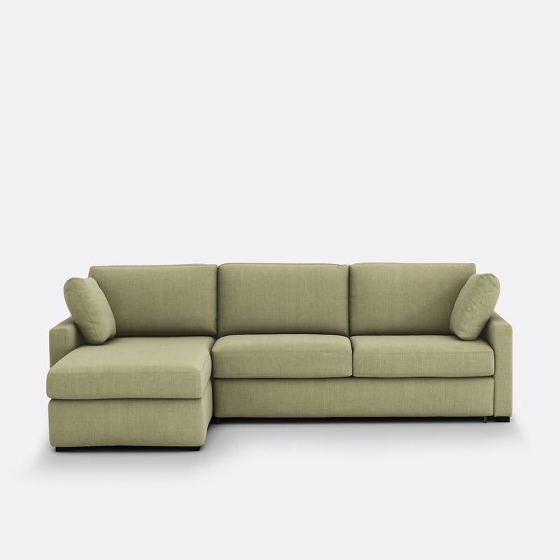 Ecksofa Timor, Mit Schlaffunktion, 4-sitzer, Baumwolle Und Leinen, Comfort Bultex®