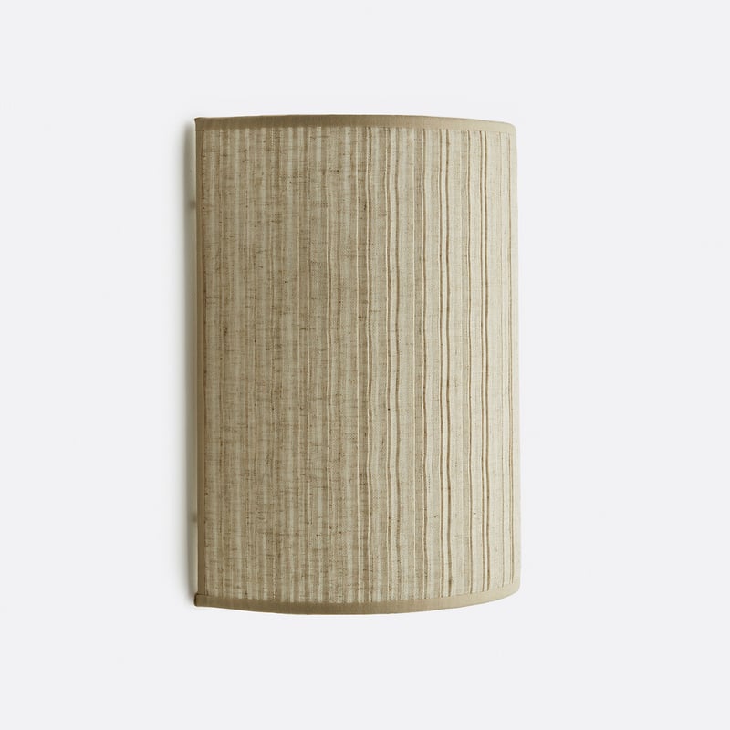 Wandleuchte Aus Plissiertem Leinen H25 Cm, Jakoma