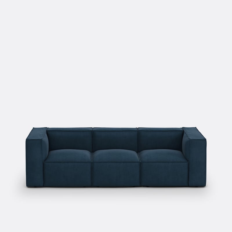 Modulares Sofa Seven, 3-sitzer, Aus Cordsamt