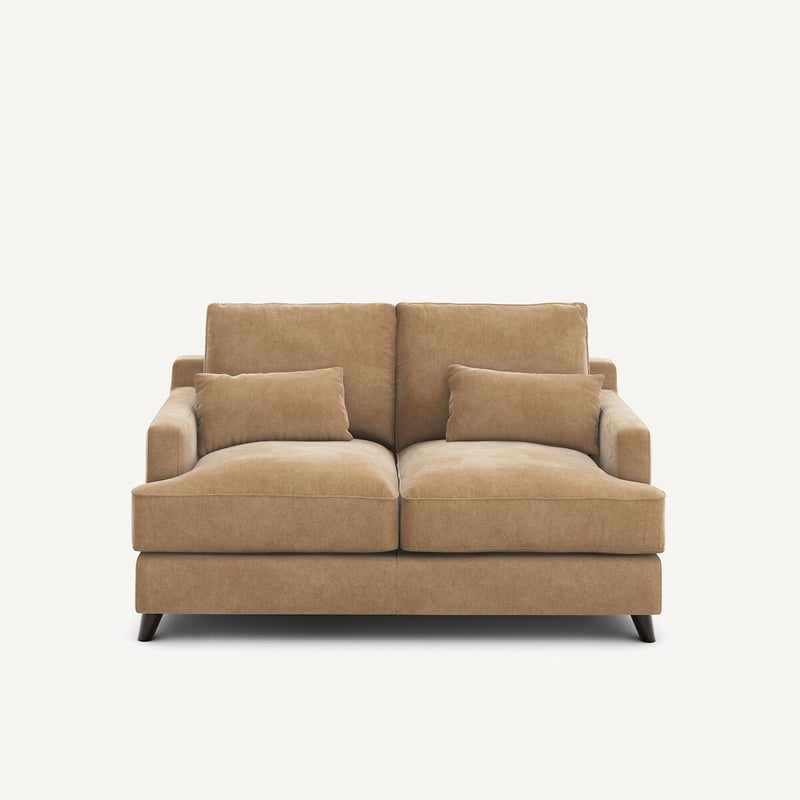 Am.pm Kompaktes 2-sitzer-sofa In Stonewashed Velours, Alwine