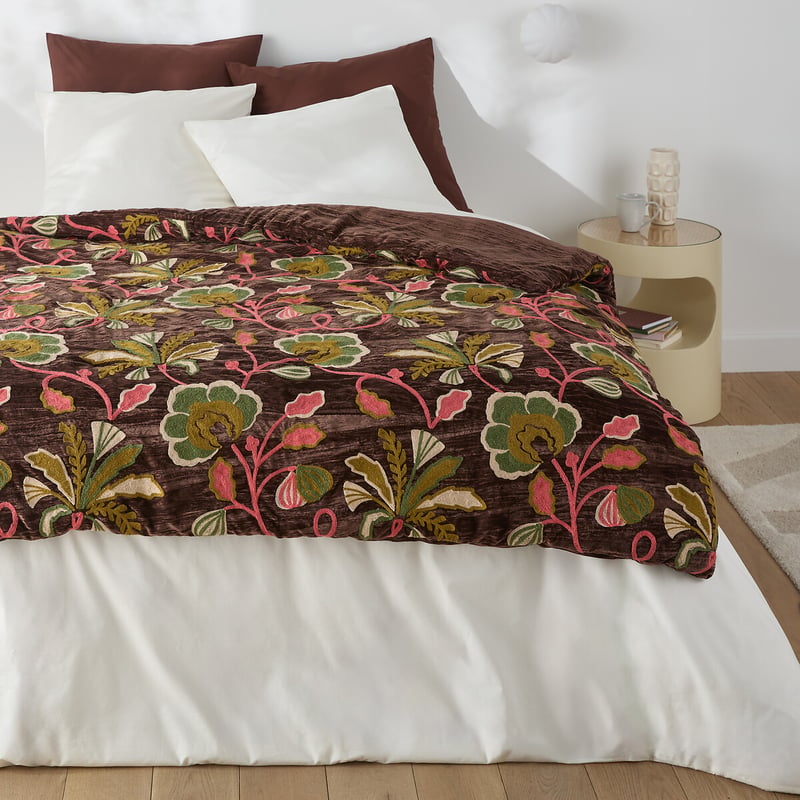 La Redoute Interieurs Bestickte Steppdecke, Panne De Velours, Sidonie