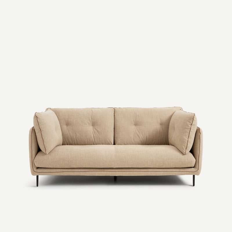 Am.pm Sofa 2p, Leinen Meliert, Botero
