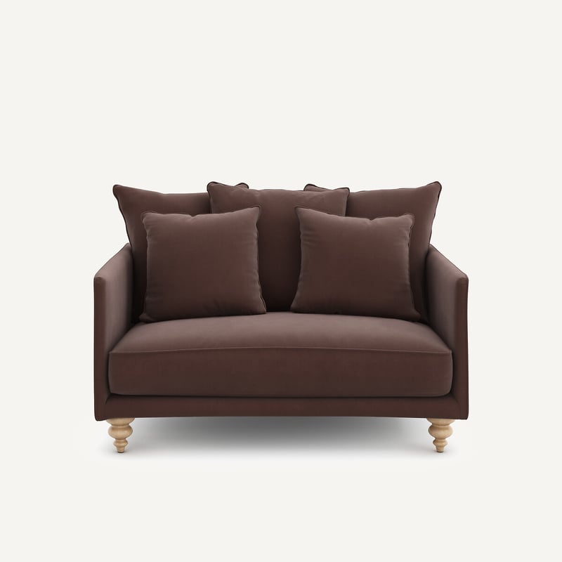 Am.pm Kompaktes 2-sitzer-sofa Aus Leinenvelours, Lazare