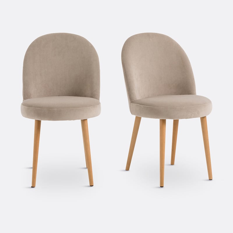 2er-set Stühle Inès, Samt