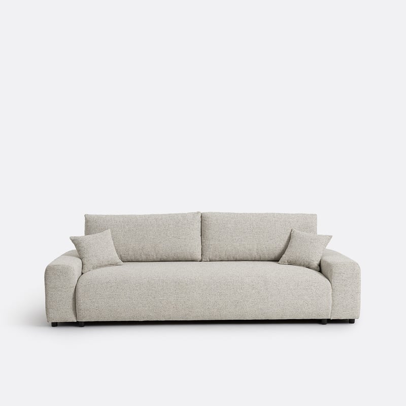 Gerades Sofa, Umwandelbar, Mit Truhe, 3-sitzer, Gesprenkelter Stoff, Galene